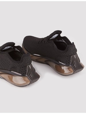 Cabani Triko Siyah Bağcıklı Kadın Spor Ayakkabı