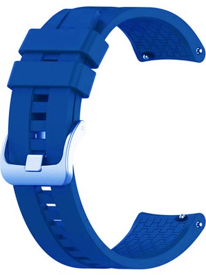 Markacase Fossil Watch Gen 6 Için Silikon Kordon Kayış Koyu Mavi