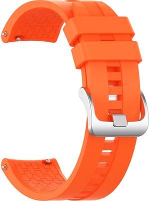 Markacase Fossil Watch Gen 6 Için Silikon Kordon Kayış Turuncu