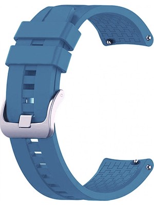Markacase Fossil Watch Gen 6 Için Silikon Kordon Kayış Mavi