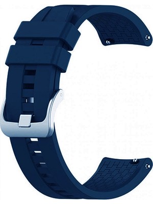Markacase Fossil Watch Gen 6 Için Silikon Kordon Kayış Lacivert