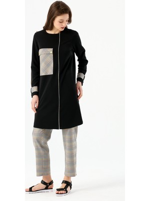 Esswaap Beli Lastikli ve Bağcıklı Pantolon  Safran