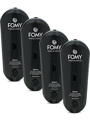 Fomy Köpük Sabun Dispenseri 1000 ml - 4 Adet / Siyah