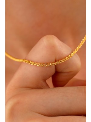 Sefa Gold 14 Ayar Altın Kalın Halat Zincir Kolye