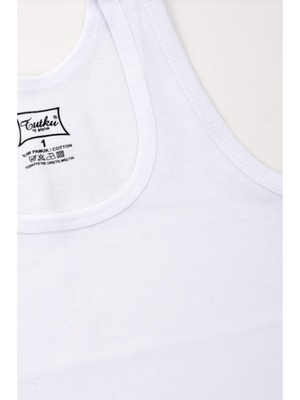 Seher Yıldızı 6lı Atlet Beyaz Erkek Çocuk Pamuklu Esnek Kumaş Yazlık Kullanım İçin Uygun