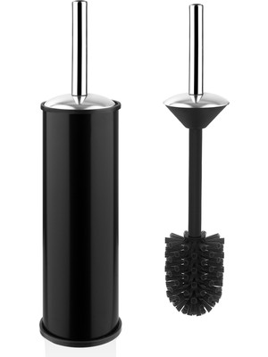 Siliwax Elit Ikili Banyo Seti - Siyah ( 3lt Çöp Kovası + Tuvalet Fırçası )