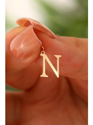 Sefa Gold 14 Ayar Altın N Harfi Harf Kolye Ucu
