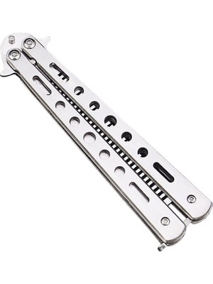 Cbtx Çelik Katlanır Kelebek Tarak 22 cm Gümüş Metal Malzeme ile Dayanıklı ve Pratik
