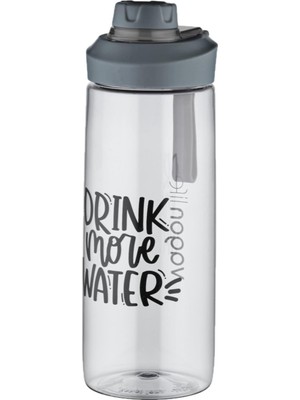 Vagonlife Çevir Aç Kapak Tritan Su Matarası - Silikon Taşıma Askısı - Süzgeçli - 720 ml