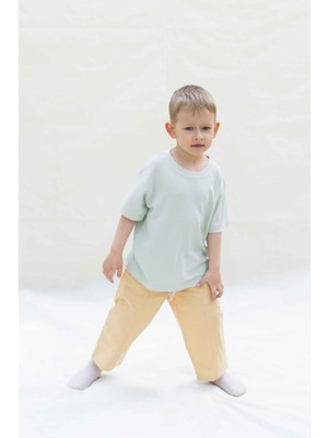 Little Gusto Oversize Çocuk Tişört Yeşil