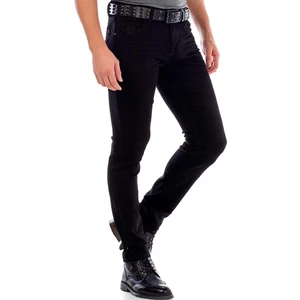 Cipo & Baxx CD319A Siyah Slim Fit Rahat Erkek Jean Kot Pantolon