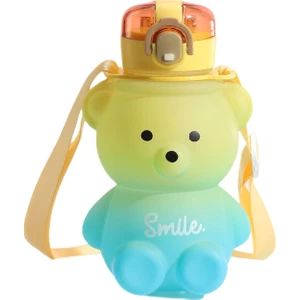 800ML Ayı Su Bardağı Taşınabilir Saman Su Bardağı (Yurt Dışından)