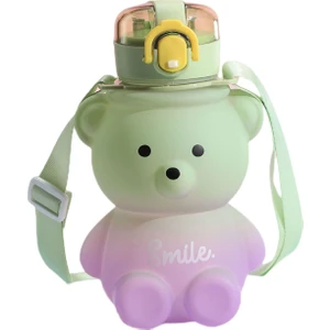 800ML Ayı Su Bardağı Taşınabilir Saman Su Bardağı (Yurt Dışından)