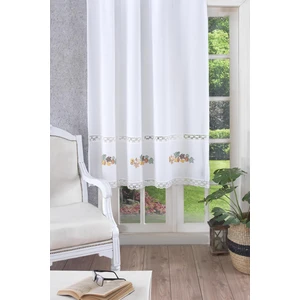 Ödel Home Ajurlu Dantelli Yaprak Nakışlı Fon Perde