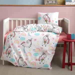 Cote Blanc Unicorn %100 Pamuk Ranforce Bebek Nevresim Takımı 100 x 150 cm