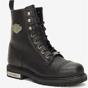 Harley Davidson Colmar  Bot 40-46 Black Baskılı Deri
