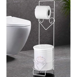 Lüx Çöp Kovalı Banyo Wc Kağıtlık Beyaz