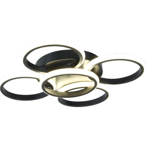 TT Aydınlatma TT304-4+1-SY Yuvarlak  Mat Siyah Plofonyer 5'li LED Avize