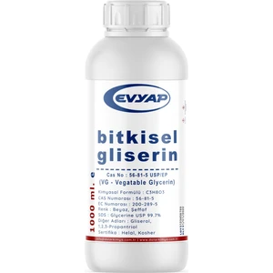 Bitkisel Gliserin | %99.7 Saflık | Gıda Tipi Yenilebilir | 1000 ml