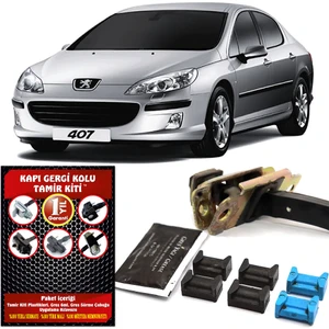 Peugeot 407 Arka Kapı Gergi (Limitör) Tamir Kiti 2 Kapı Set 2004-2011
