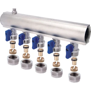 1" 5 Ağızlı 17X2 Mini Vanalı Kollektör