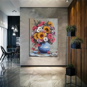Home Arths Çiçek  Temalı Sanatsal Dekoratif Duvar Tablosu