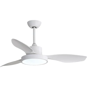 LED Aydınlatmalı Uzaktan Kumandalı Beyaz Tavan Vantilatörü DKF-302
