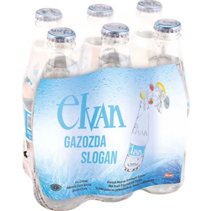 Gazoz  Karışık Meyve Aromalı 250 ml 6 lı Paket Cam Şişe