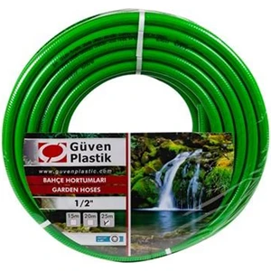 Güven Plastik 1/2" Market Tipi Çim Örgülü Bahçe Hortumu (25 Metre)