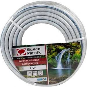 Güven Plastik 1/2"  Market Tipi Marin Örgülü Bahçe Hortumu (15 Metre)