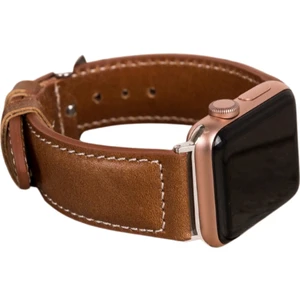 Apple Watch Uyumlu Deri Kordon 42-44-45MM Nm4-As2 Taba