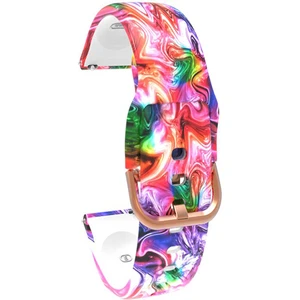 Fossil Watch Gen 6 Için Desenli Silikon Kordon Ebruli