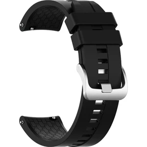 Fossil Watch Gen 6 Için Silikon Kordon Kayış Siyah