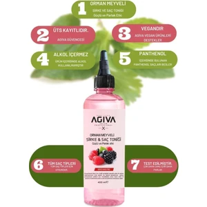 Orman Meyveli Sirke ve Saç Toniği 400 ml – Alkol İçermeyen, Vegan, Panthenol Destekli, Tüm Saç Tiplerine Parlaklık ve Güç Kazandırır