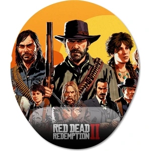 Red Dead Redemption 2 Bilek Destekli Mousepad Model - 1 Oval