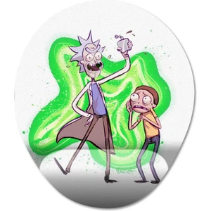 Rick And Morty Bilek Destekli Mousepad Model - 7 Oval