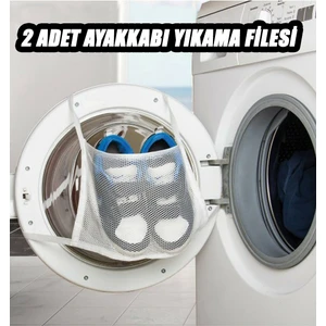 2x Pratik Ayakkabı Yıkama Filesi Kapak Bağlamalı (2ADET)