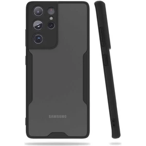 Galaxy S21 Ultra Kılıf Arkası Mat Kamera Korumalı Silikon - Siyah