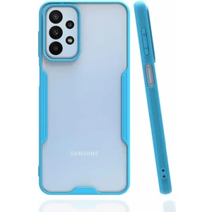Galaxy A23 Kılıf Arkası Mat Kamera Korumalı Silikon - Mavi