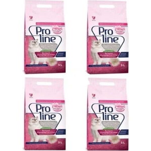 Pro Line Proline Doğal Topaklanan Baby Powder Kokulu Kedi Kumu 5 Lt 4 Adet