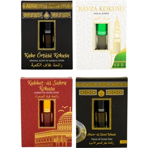 Kabe Örtüsü Kokusu Medine Ravza Kokusu Kubbetül Sahra Kokusu Ve Hacerül Esved Kokusu Alkolsüz Esans 3ml