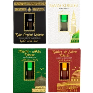 Kabe Örtüsü Kokusu Medine Ravza Kokusu Mescidi Aksa Kokusu ve Kubbetül Sahra Kokusu Alkolsüz Esans 3ml