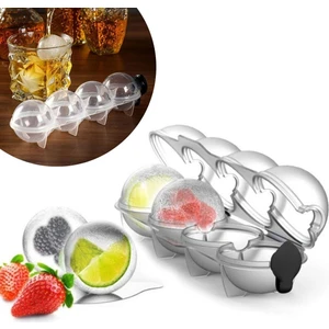 Buffer® 4 Lü Pratik Küre Buz Kalıbı Top Sunum Buzu
