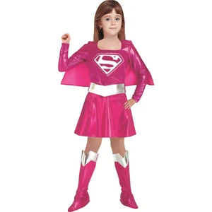 Çocuklar Için Superman Cosplay Kıyafet Pembe (Yurt Dışından)