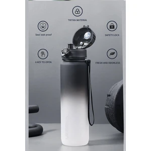 Tritan Su Matarası 500ML VGN3026 Siyah Beyaz