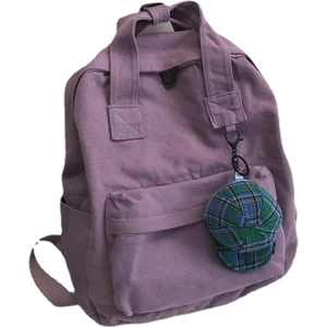 İstanbul Store İstanbul Store Kanvas Çanta Sırt Çantası Kadın Kolej Tarzı Düz ​​renk Sırt Çantası (Yurt Dışından)