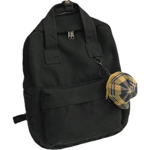 İstanbul Store İstanbul Store Kanvas Çanta Sırt Çantası Kadın Kolej Tarzı Düz ​​renk Sırt Çantası (Yurt Dışından)