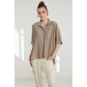 Krinkıl Kısa Kol Gömlek