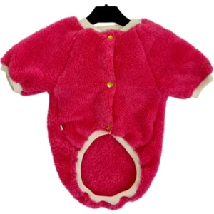 Welsoft Çıtçıtlı Pembe Kedi Köpek Kıyafeti Elbisesi