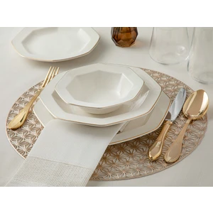 English Home Lioni Porselen 24 Parça 6 Kişilik Yemek Takımı 26-22-20-17 cm Gold